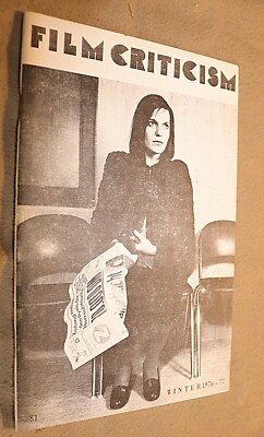 FILM CRITICISM JOURNAL WINTER 1976-7 VOLUME 1 NO 3 Adele Hugo Volker Schlondorff