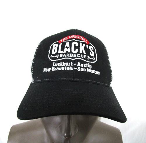 Cappello berretto baseball snapback a rete nero e bianco Blacks Barbecue taglia unica usato in ottime condizioni!! - Foto 2 di 9