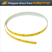 POWERTEC 4" Left to Right Measure Tape with Adhesive Backing-Metal(71163)
