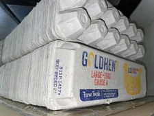 Lot of 50 Empty Egg Cartons - 12 Count Size - Previously Used - Gray Pulp Paper