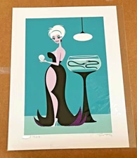 SHAG Clam Digger Silk Screened Serigraph Print 11.5x15.5 LE/200 Villainess w/COA