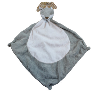 Angel Dear Grey Fox White Security Blanket Lovey Cuddle Baby Infant Boys NWT
