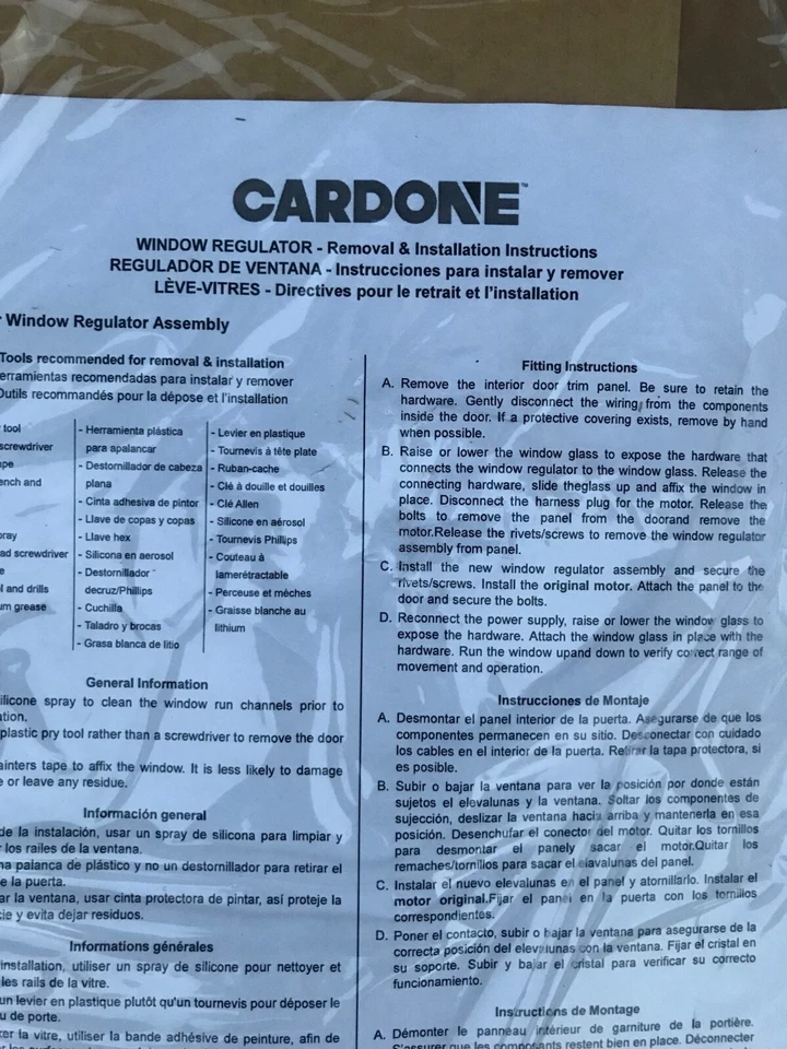 Regulador de ventana Cardone 82-30036A delantero derecho Ford Edge, Lincoln MKZ Foto 4 de 4