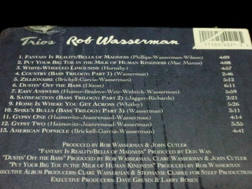 Rob Wasserman Trios 1994 Grateful Dead Jerry Garcia Bob Weir Neil Young MCA CD - Picture 5 of 12