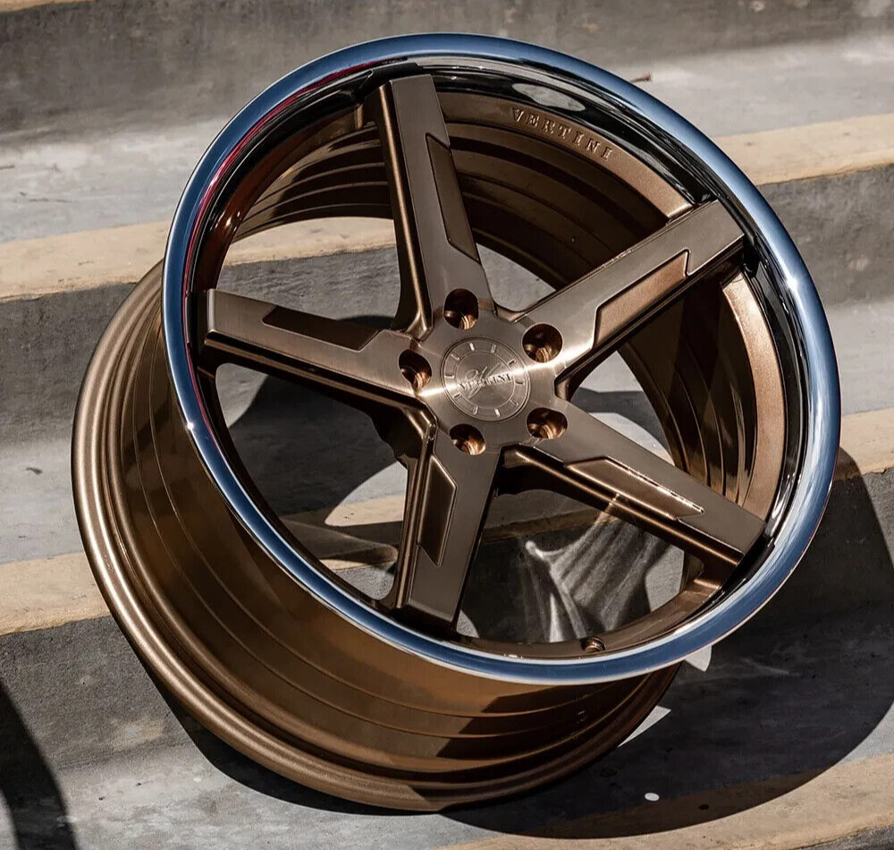 20'' Vertini RFS1.7 Brushed Bronze Staggered Concave Wheels for