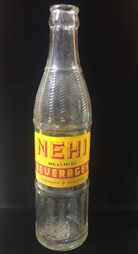 Vintage NEHI SODA 9oz Glass Bottle Longview,Texas