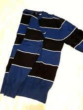 NAUTICA Striped Cotton men jumper Navy Royal blue  Size M