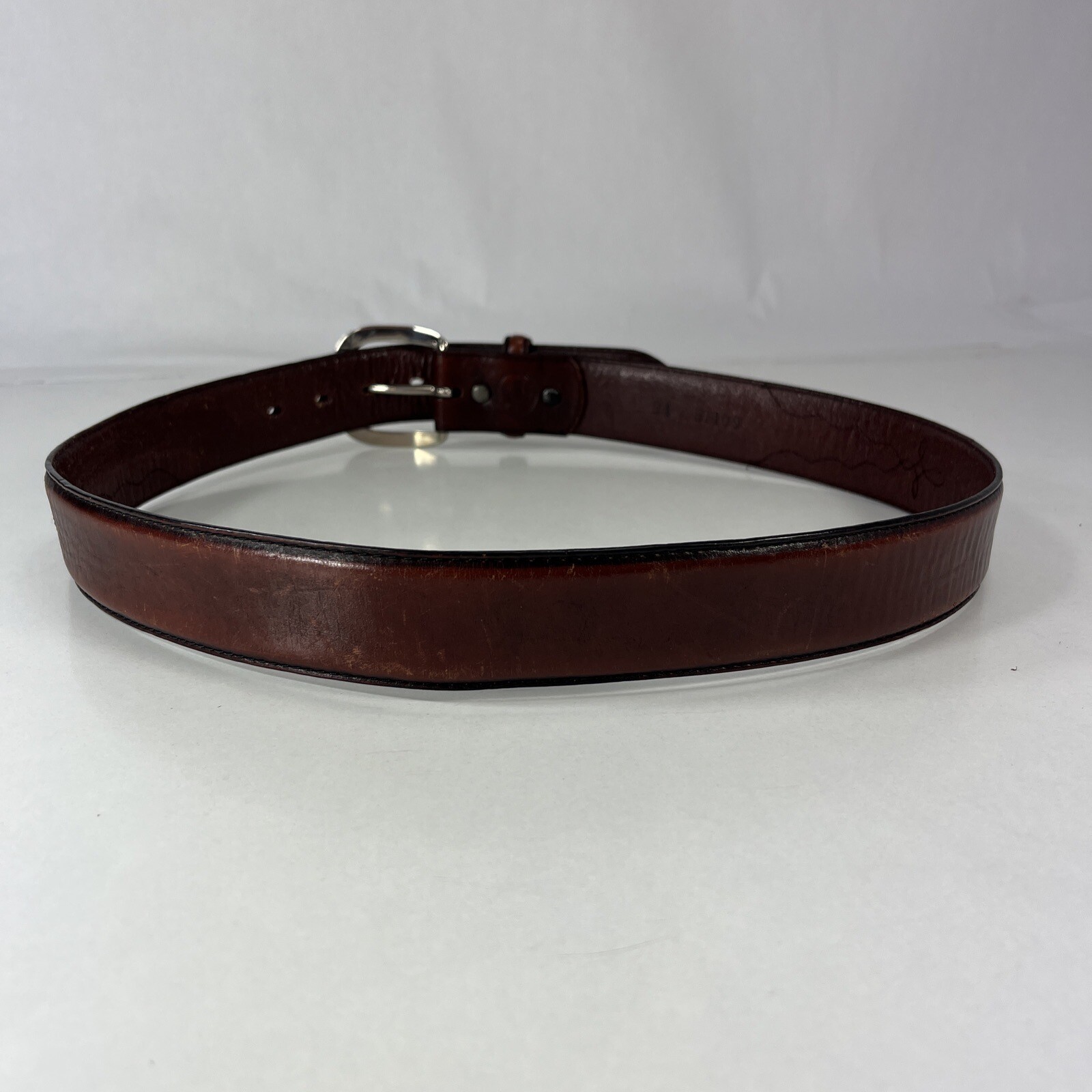 Silver Creek Classics Brown Leather Western Work Belt Men's Size 34
