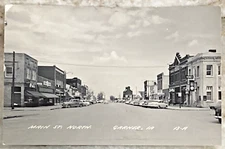 Main Street North Garner Iowa Cars c1939 Real Photo Postcard RPPC 1907