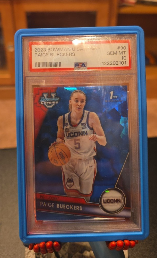 2023 BOWMAN U CHROME PAIGE BUECKERS SAPPHIRE #90 UCONN PSA 10 GEM MINT