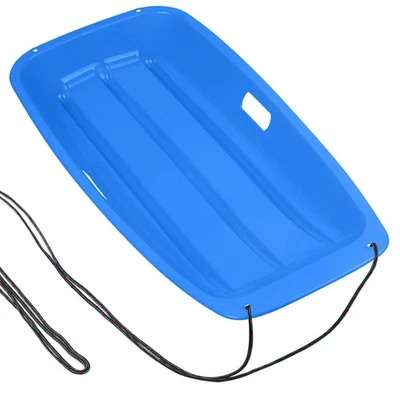 ‎DUNCHATY 35" Snow Sled with 16.5Ft Pull Rope Plastic Downhill Snow Sled Winter Toboggan