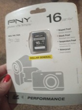 SEALED  AUTHENTIC  PNY 16GB SDHC Card  Performance  P-SDHC16G4H-GE