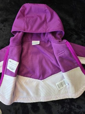  Columbia Alpine Purple Full Zip Toddler Fleece Hoddie 12-18 Mnths Free Shipping
