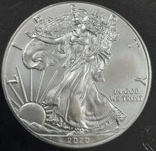 2020 Uncirculated American Silver Eagle 1 Troy Oz .999 Fine Silver Dollar Coin