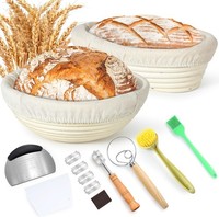 Brot GäRkorb Set, GäRköRbchen Zum Brotbacken, 23Cm Rund &Amp; 25Cm Oval Br