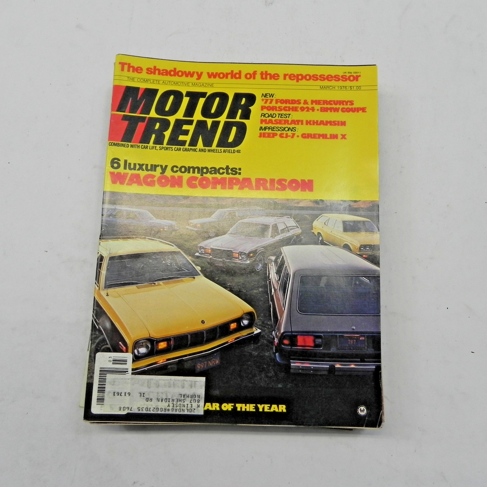 1976 MOTOR TREND MAGAZINE LOT OF 12 ISSUES FULL YEAR RACING PERFORMANCE CARS