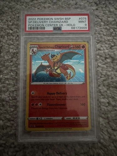 Pokemon Special Delivery Charizard SWSH075 Holo Black Star Promo PSA 9