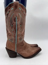 Shyanne Telma Western Boot Brown Leather Womens Size 6 B