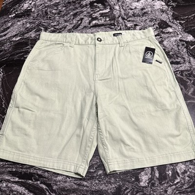 Volcom Tustin Utility Shorts Light Green Mens Size 34 NWT $60