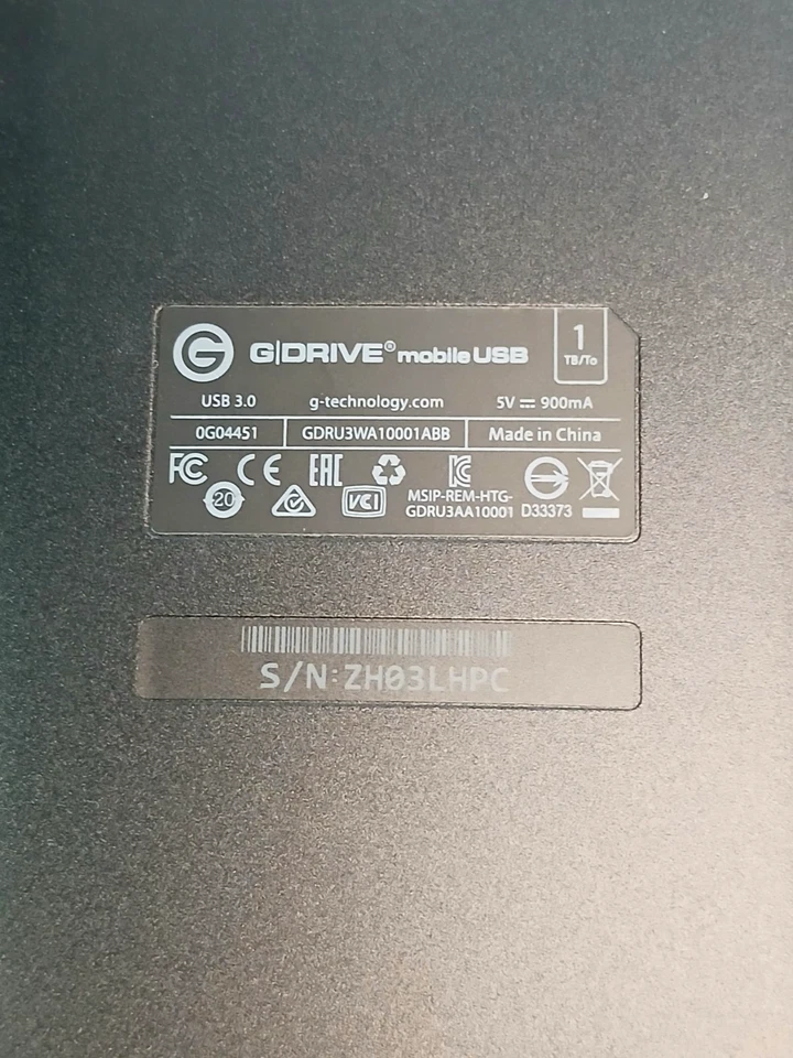 G-Technology G-Drive Mobile 1TB External Hard Drive – USB 3.0 – Open Box - Image 2 of 4