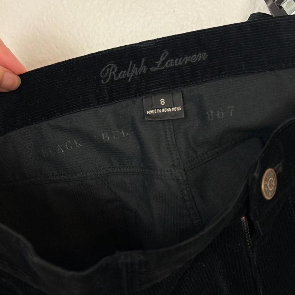 Pantalones Ralph Lauren Etiqueta Negra Terciopelo Pana Acampanado Tiro Bajo Y2K Big Pony 867 8 Foto 4 de 4