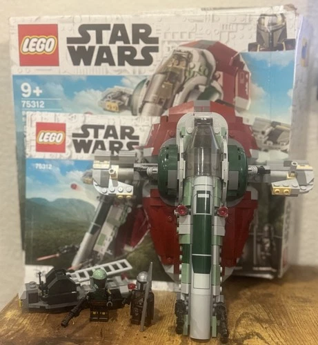 LEGO Star Wars 75312 Boba Fett's Starship Slave - Minifigures Box & Book - 100%