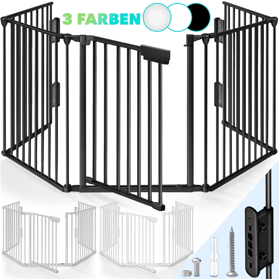 KIDUKU Kaminschutzgitter Baby Absperrgitter Ofenschutzgitter Laufstall Türschutzgitter
