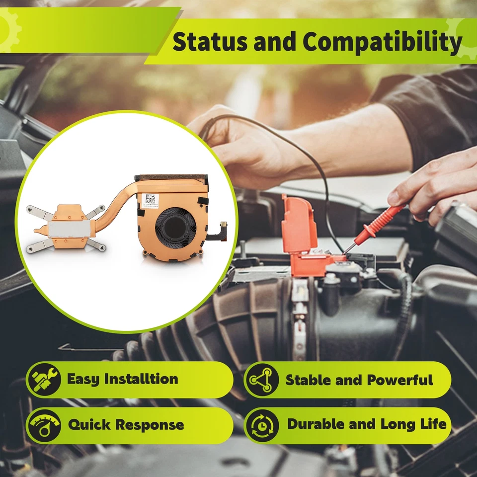 for Lenovo Thinkpad X1 Carbon 4th Gen X1 yoga 1st Ge CPU Cooling Fan W/ Heatsink - Image 3 of 4