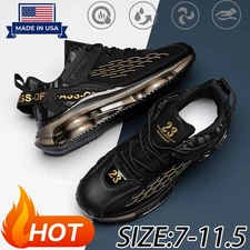 Men's Casual Shoes with Thick Sole Shock-absorbing Anti Slip Breathable