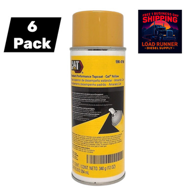 590-0196 OEM Caterpillar Yellow Aerosol Paint 6 Pack 458-9587