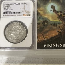 Viking Silver! AH 350-365 Samanid Dirham Mansur I. NGC Ancients Genuine. Rare