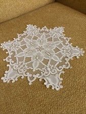 Vintage Hand Crocheted Doilies White Lace