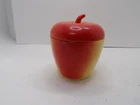 Vintage Hazel Atlas Milk Glass Painted Apple Red & Yellow, & other items, RESERV