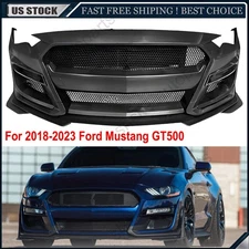 Fits 2018 2019-2023 Ford Mustang GT500 Style Front Bumper Grille Kit Conversion