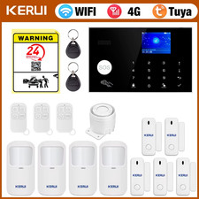 4G/Wifi Home Alarm System with 3 Wired Zones Wireless Alarm System for Home/Offi
