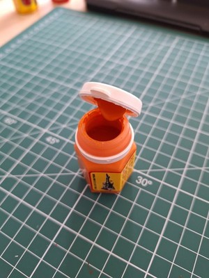 Vintage Citadel FIERY ORANGE- 17.5ml Hex Pot - OOP - Liquid! Oldhammer