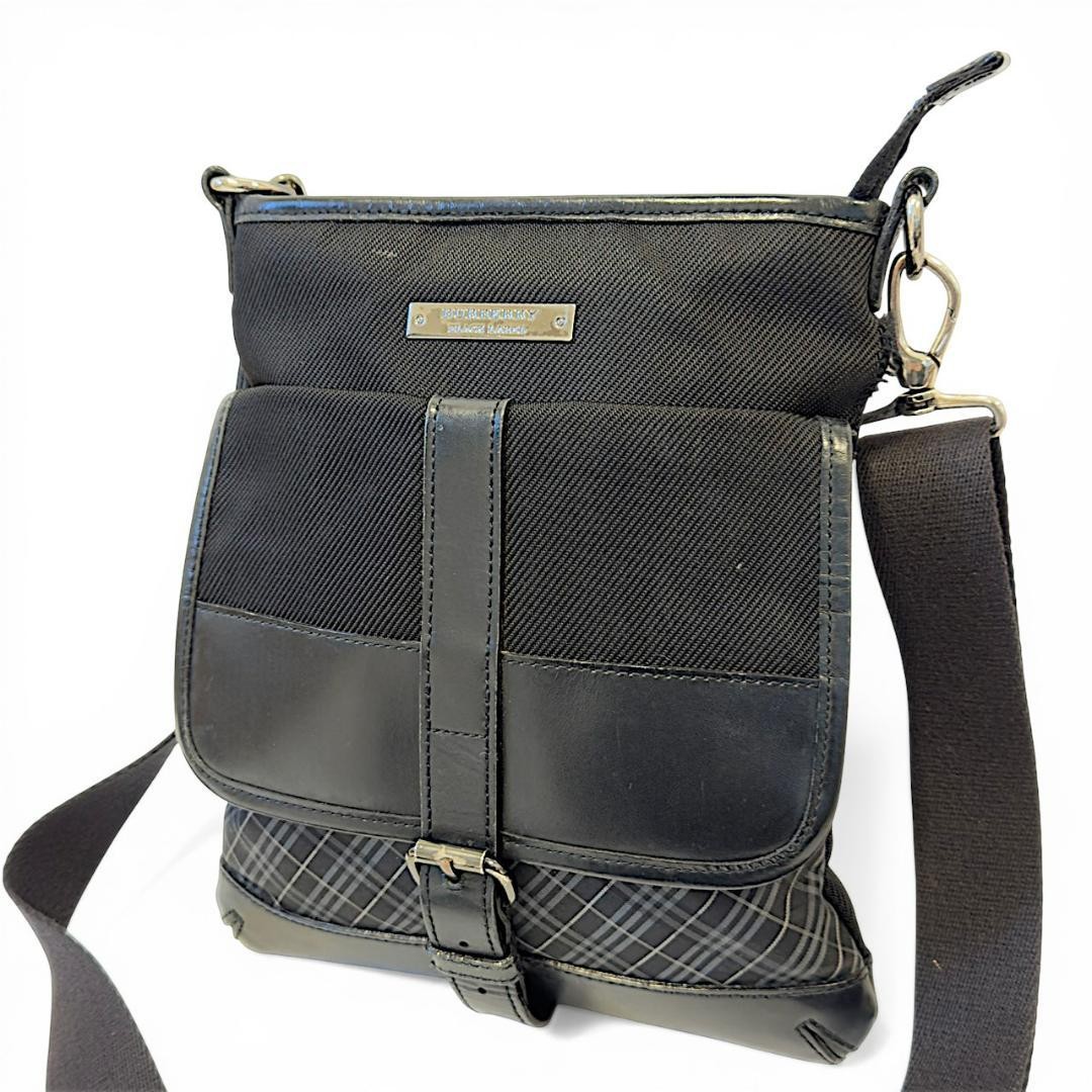Burberry Black Label Nylon Slim Shoulder Bag Black Used #FC AIA | eBay