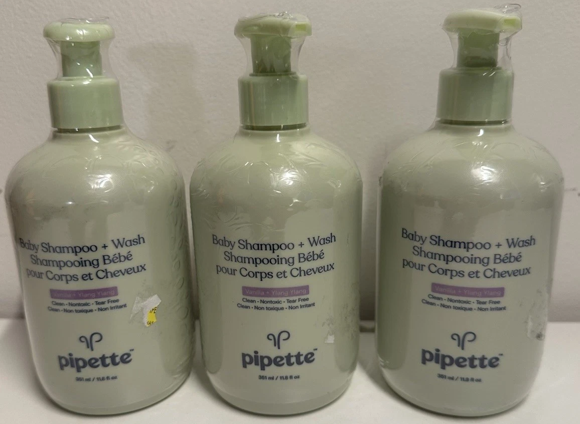 3X Pipette Vanilla + Ylang Ylang Baby Shampoo + Wash 11.8FL Oz Ea. NEW & SEALED
Opens in a new windo