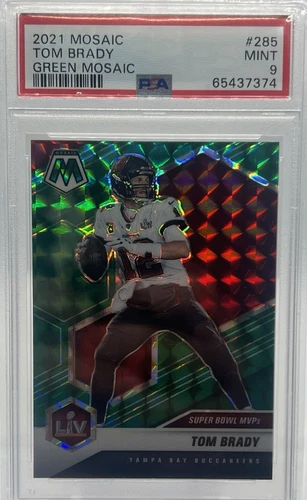 2021 Panini Mosaic Green Mosaic #285 Tom Brady 🐐 HOF 🏈 PSA 9!