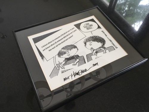 Walt Handelsman Editorial Cartoonist Signed Illustration “I HATE THIS NEW MATH” - Picture 4 of 9