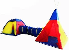 Tunnel Tent for Kids - 2 Tents and Tunnel Indoor/Outdoor Play Tent