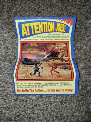 RARE Vintage 1989 Hasbro GI Cobra Mail Away Paper