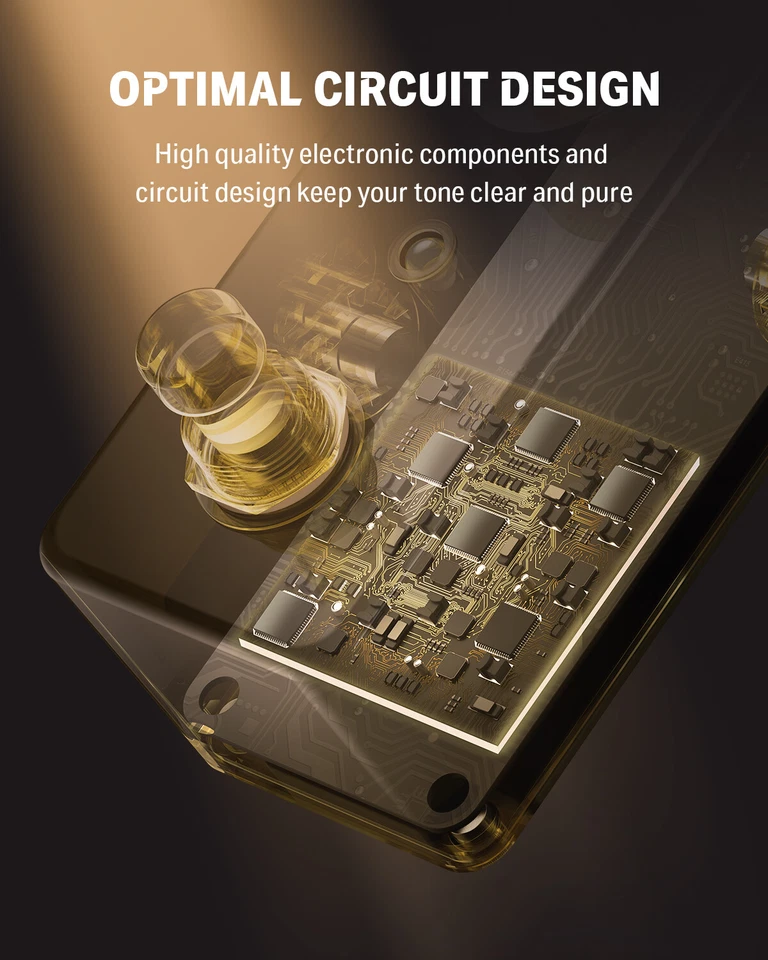 Donner Yellow Fall Delay Pedal Vintage Analog Delay Electric Guitar Effect Pedal - Image 4 of 4