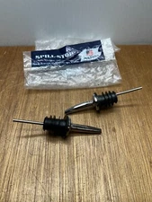 (Qty.2) Spill Stop 285 Tapered Speed Pourers - Medium Pour Chrome USA