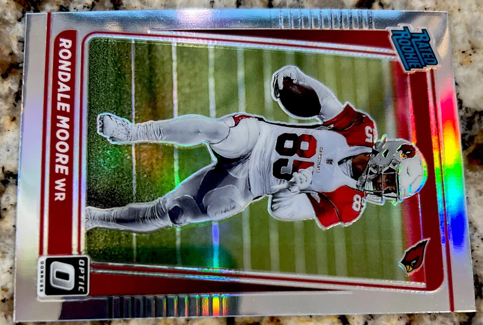 2021 Donruss Optic P-270 Preview Silver Prizm Rondale Moore RC Rookie Cardinals - Image 3 of 4