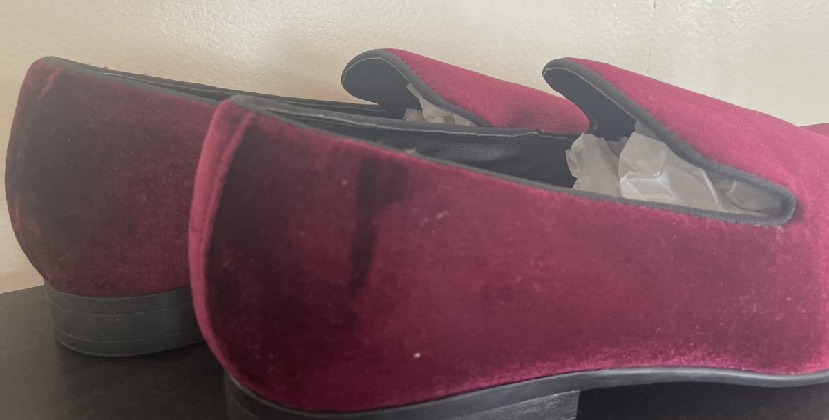 ?NIB Men\'s Steve Madden Burgundy Velvet Loafers YARDLY Brown Velvet Slip-On Men main image 2