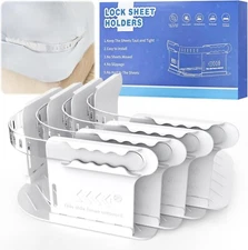 Lock Sheet Holders Keep Sheets Tight Heavy Duty Bed Sheet Holder Corner Fitted.