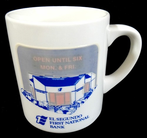 Vintage El Segundo First National Bank Coffee Mug 