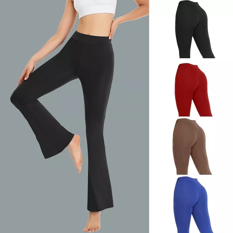 Women Bootcut Yoga Pants Belly Control Fitness Slimming Bootleg