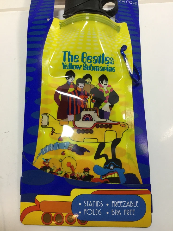 Botella de agua plegable submarina amarilla The Beatles nueva en caja Foto 2 de 4